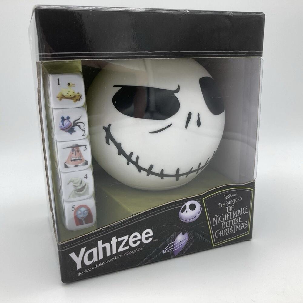 Disneys Nightmare Before Christmas Jack Skellington Yahtzee Board Game Halloween